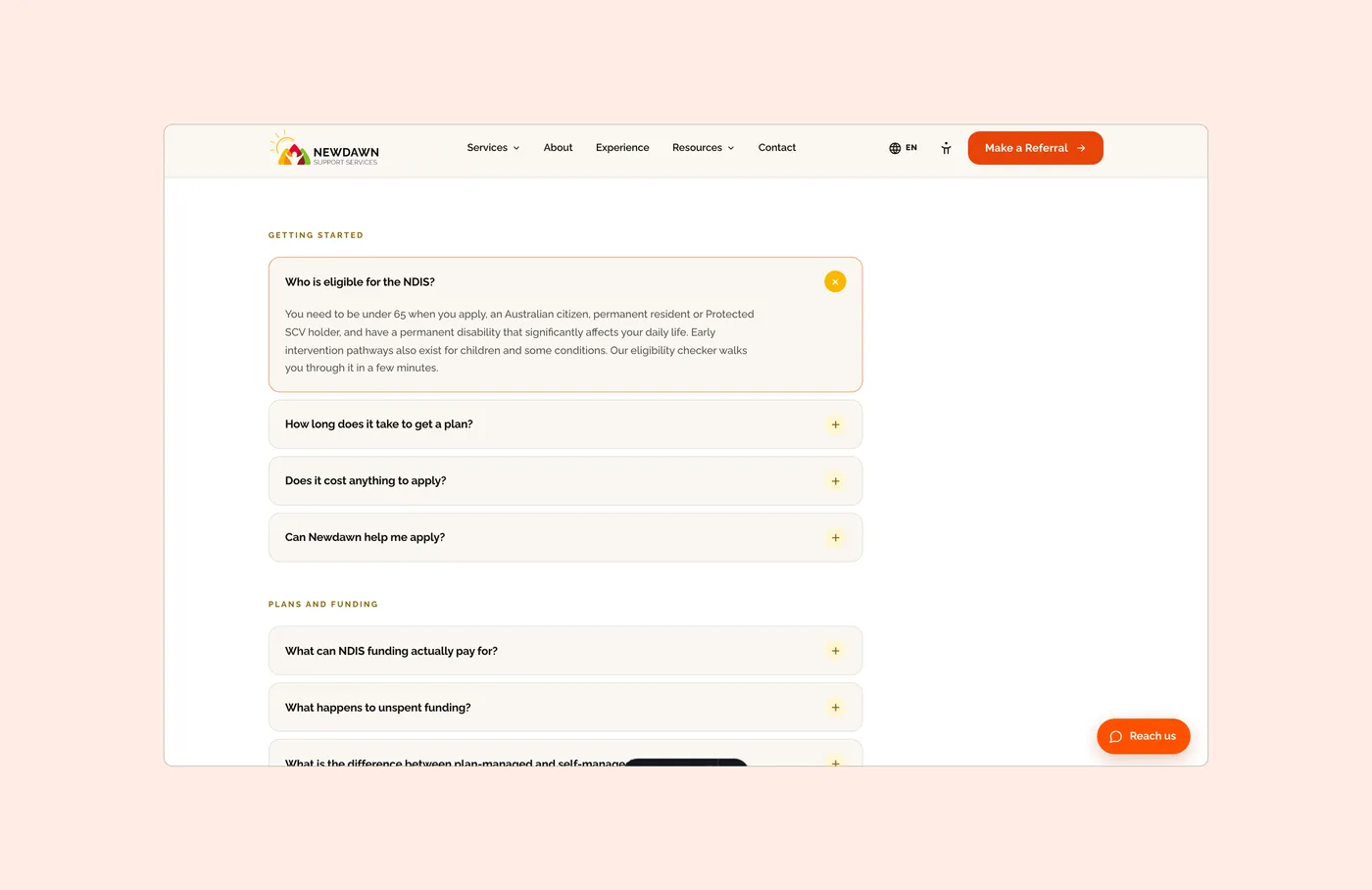 Questions and answers, grouped by topic, one answer open